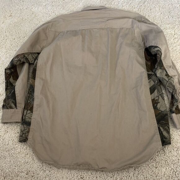 Pro Gear Wrangler Shirt Mens XL Long Sleeve Khaki Camo Shooting Hunting - Picture 5 of 6